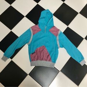 Vintage 70s 80s Le Coq Sportif Sweatshirt Pullover Hoodie Athletic Colorblock M